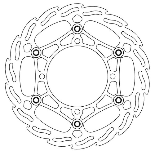 Moto-Master Kawasaki 260mm Front Steel Flame Floating Disc KX 250 2006-2008