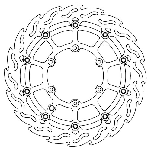 Moto-Master Gas Gas 320mm Supermoto Front Flame Floating Racing Disc EC 200 R 2015-2017