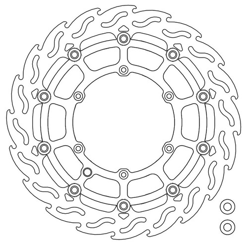 Moto-Master Husqvarna 320mm Supermoto Front Flame Floating Racing Disc (MM-112232)