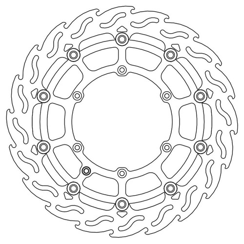 Moto-Master Beta 320mm Supermoto Front Flame Floating Racing Disc (MM-112239)