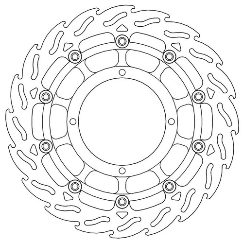 Moto-Master Husqvarna 320mm Supermoto Front Flame Floating Racing Disc (MM-113039)