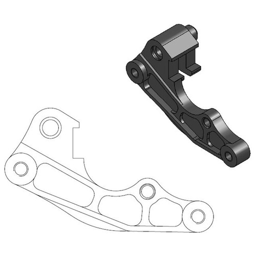 Moto-Master Honda 260mm Front Caliper Bracket CR 125 1995-2003