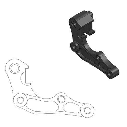 Moto-Master Honda 260mm Front Caliper Bracket CR 125 2004-2007