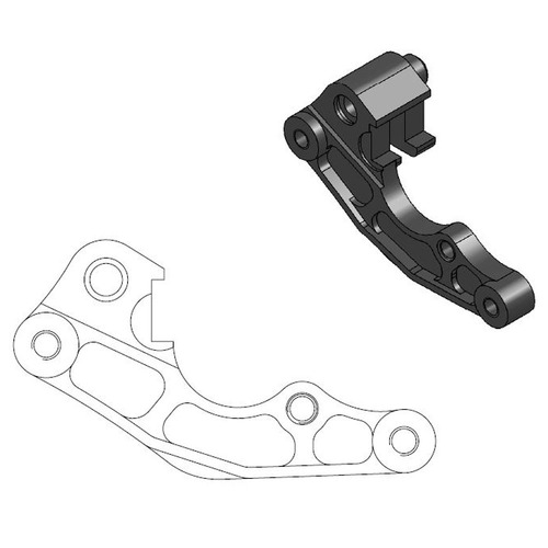 Moto-Master Kawasaki 260mm Front Caliper Bracket KX 125 2006-2008