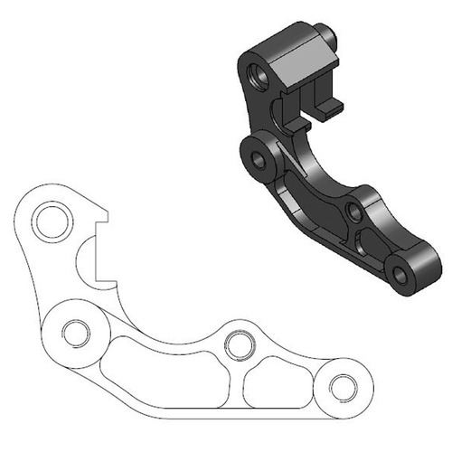 Moto-Master Fantic 260mm Front Caliper Bracket (MM-211037)