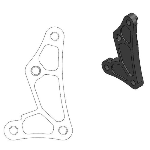 Moto-Master Honda 260mm Front Caliper Bracket CR 80 1996-2002