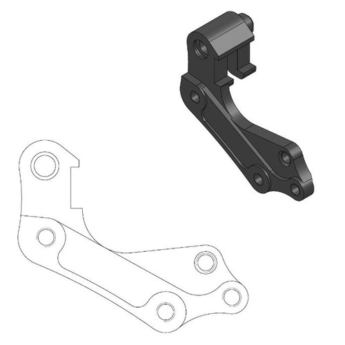 Moto-Master Husqvarna 270mm Front Caliper Bracket CR 125 2000-2008