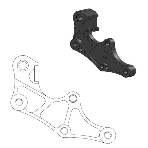 Moto-Master Beta 320mm Front Caliper Bracket RR 125 2019-2024