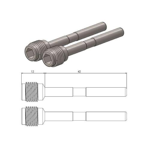 Moto-Master Kawasaki Front Brake Pad Pins ZX-6R Ninja 600 2007-2012