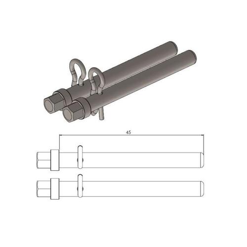 Moto-Master BMW Front Brake Pad Pins F 800 S (K71) (Retrofit Rivet Kit) 2006-2007