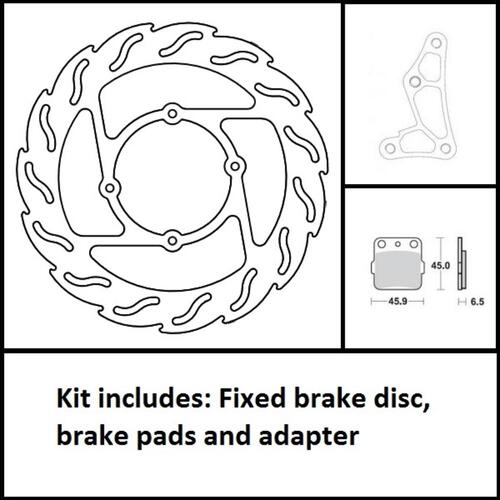 Moto-Master Honda 260mm Junior Front Flame Brake Kit CR 80 1996-2002