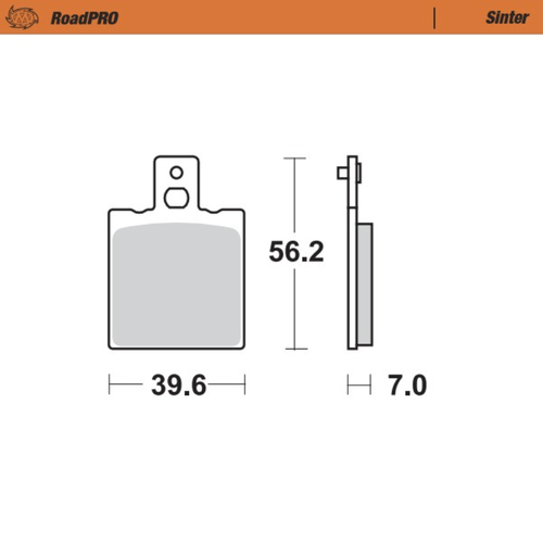 Moto-Master Aprilia Sintered Rear Brake Pads - Tuareg 250 Rally 1986-On