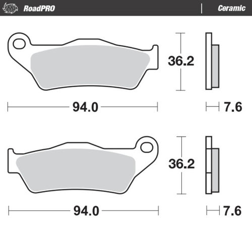 Moto-Master Aprilia Ceramic Left Front Brake Pads - MX 125 Supermoto 2005-On