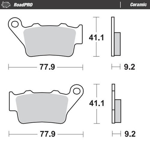 Moto-Master Aprilia Ceramic Rear Brake Pads - Pegaso 650 Factory 2007-2010