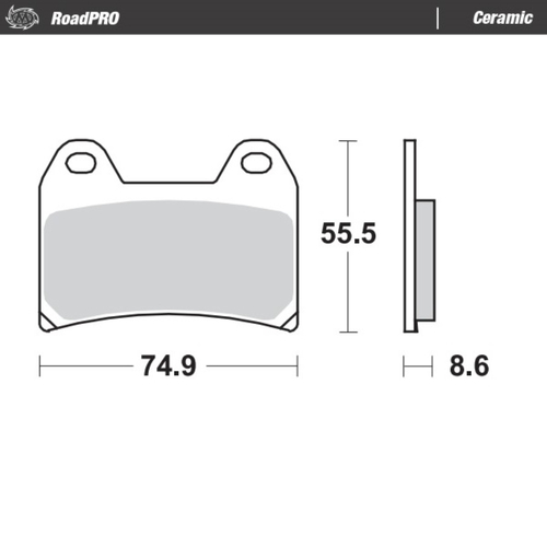 Moto-Master Aprilia Ceramic Left Front Brake Pads - RS 250 Pista 2004-On