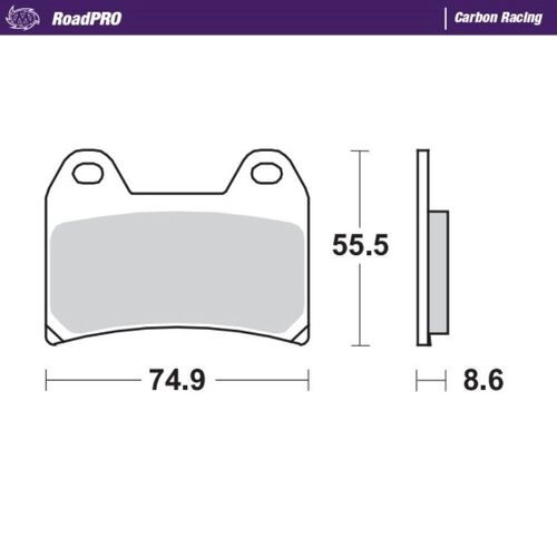 Moto-Master Aprilia Carbon Racing Left Front Brake Pads - RS 250 Pista 2004-On