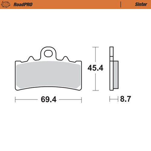 Moto-Master Husqvarna Sintered Left Front Brake Pads - Svartpilen 401 (Spoked Wheels) 2017-On