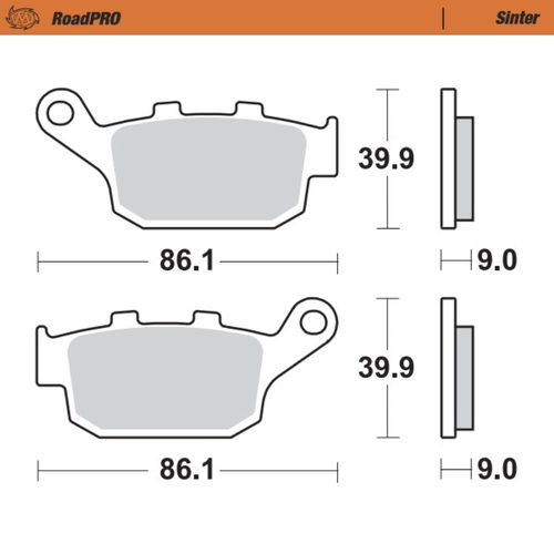 Moto-Master Honda Sintered Rear Brake Pads - CBR 250 R (ABS) 2011-2013