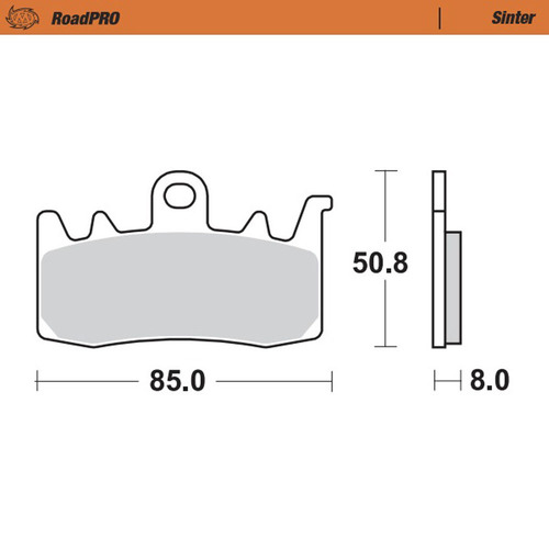 Moto-Master BMW Sintered Left Front Brake Pads - S 1000 R (K63) (Brembo Caliper) 2021-On