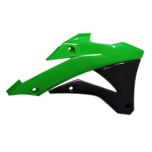 Rtech Kawasaki KX 100 2014-2021 Green Radiator Shrouds