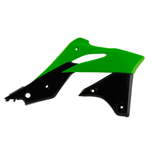 Rtech Kawasaki KX 250 F 2013-2016 Green/Black Radiator Shrouds