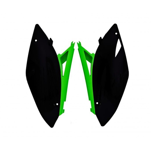 Rtech Kawasaki KX 250 F 2009-2012 Black/Green Side Panels