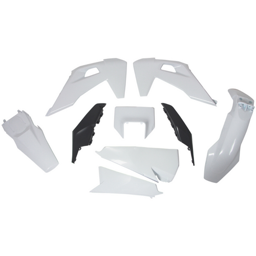 Rtech Husqvarna White/Grey Plastic Kit TE 150 I 2022 (With Headlight Surround)