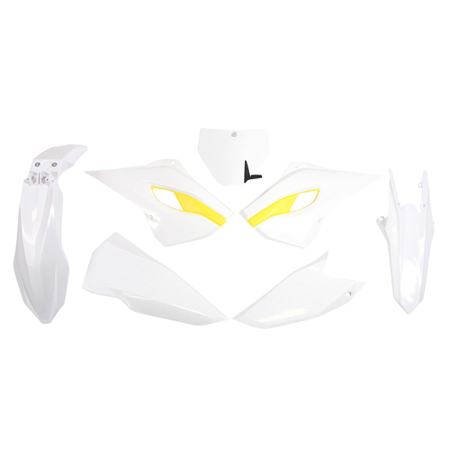 Rtech Husqvarna White/Yellow Plastic Kit TC 250 2016