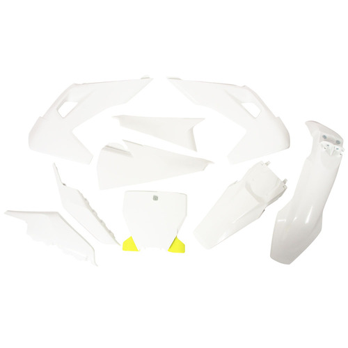 Rtech Husqvarna White/Yellow Plastic Kit FC 450 ROCKSTAR EDITION 2019-2020