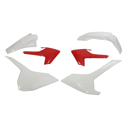 Rtech Husqvarna Vintage Red/White Plastic Kit FE 250 2019 (Without Headlight Surround)