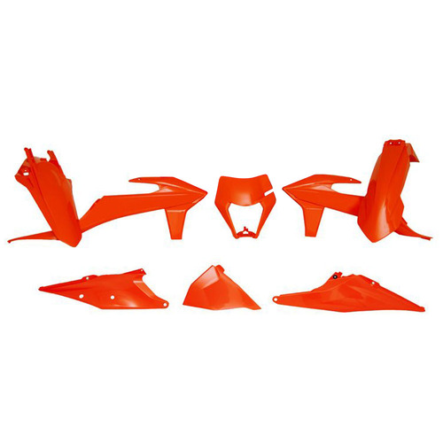 Rtech KTM Neon Orange Plastic Kit 150 EXC 2023 (With Headlight Surround)