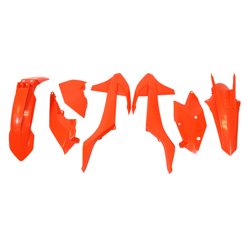 Rtech KTM Orange Plastic Kit 125 EXC 2018 (Without Headlight Surround)