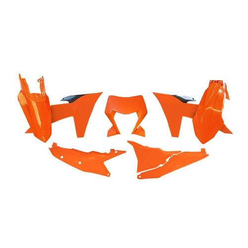 Rtech KTM Orange/Black Plastic Kit 150 XC-W 2024 (With Headlight Surround)