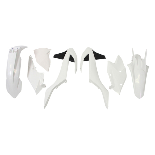 Rtech KTM White Plastic Kit 125 EXC 2019 (Without Headlight Surround)