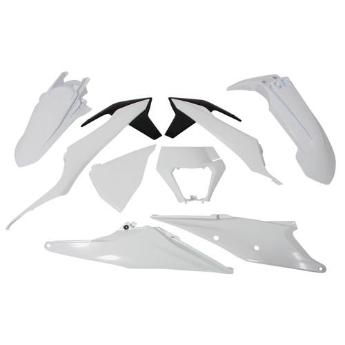 Rtech KTM White/White/Black Plastic Kit 300 EXC TPI 2021-2022 (With Headlight Surround)