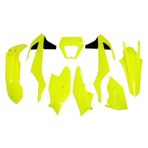 Rtech KTM Neon Yellow Plastic Kit 125 XC-W 2018 (With Headlight Surround)