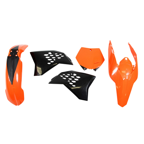 Rtech KTM Orange/Black Plastic Kit 125 EXC 2011