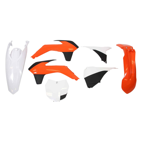 Rtech KTM Orange/White Plastic Kit 250 SX 2016