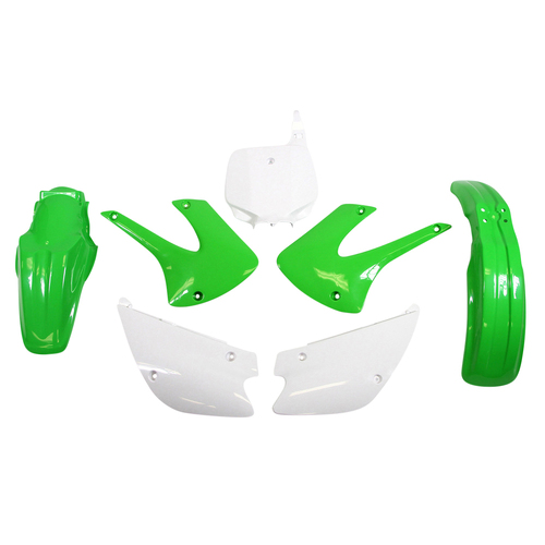 Rtech Kawasaki Green/White Plastic Kit KX 85 2013