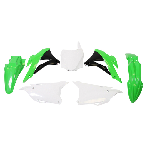 Rtech Kawasaki Green/Black/White Plastic Kit KX 85 2014-2015