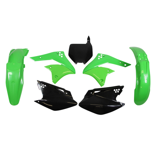 Rtech Kawasaki Green/Black Plastic Kit KX 250 F 2006-2007