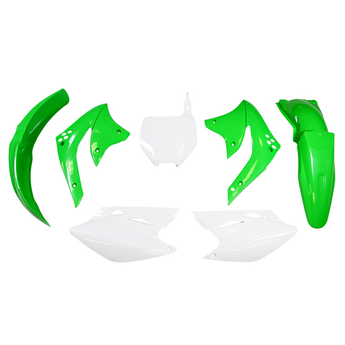 Rtech Kawasaki Green/White Plastic Kit KX 450 F 2006-2007