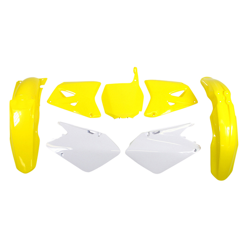 Rtech Suzuki Yellow/White Plastic Kit RM 125 2001-2008