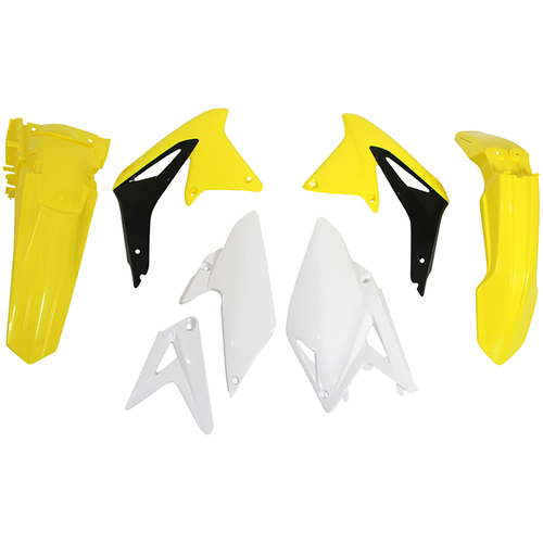 Rtech Suzuki Yellow/Black/White Plastic Kit RMX 450 2013-2016