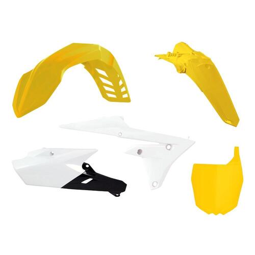 Rtech Yamaha Yellow/White Plastic Kit WR 250 F 2018-2019 (5 Piece Kit with Front Plate)