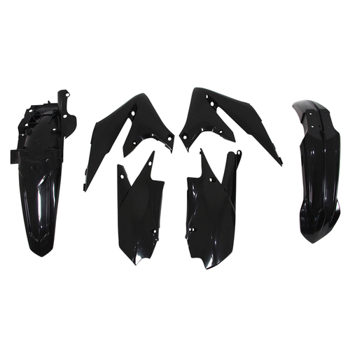 Rtech Yamaha Black Plastic Kit WR 250 F 2021-2024 (Aftermarket Taillight Required)