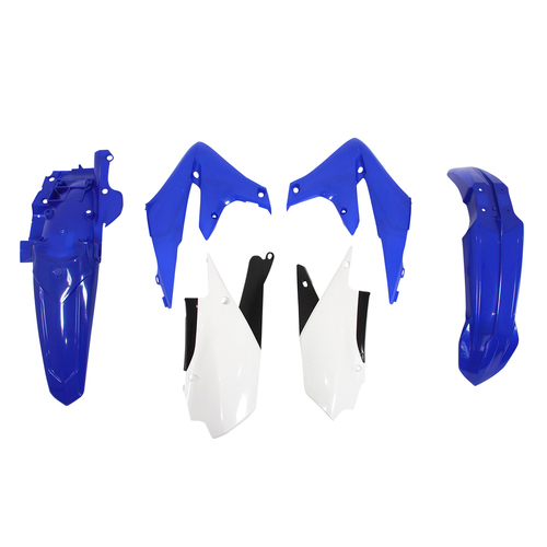 Rtech Yamaha Blue/White Plastic Kit WR 250 F 2021-2024 (Aftermarket Taillight Required)