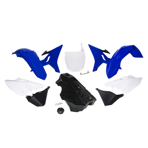 Rtech Yamaha Blue/White Plastic Kit YZ 125 2021 (7 Piece Revolution Kit)