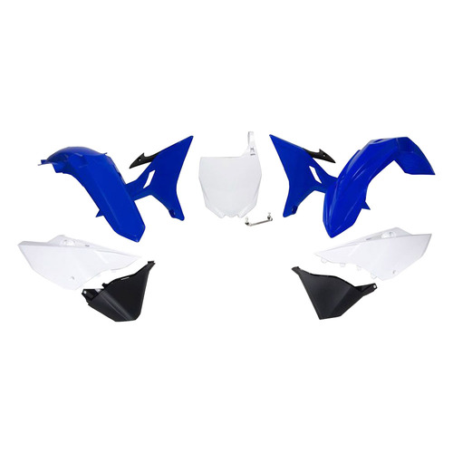 Rtech Yamaha Blue/White Plastic Kit YZ 125 2021 (6 Piece Revolution Kit)