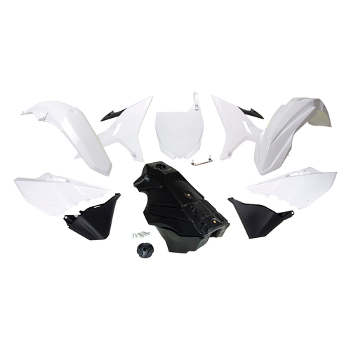 Rtech Yamaha White Plastic Kit YZ 125 2021 (7 Piece Revolution Kit)